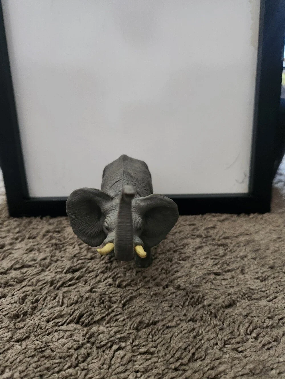 RARE Papo African Elephant 2006 Animal Toy Model Figure Figurine Raised Trunk